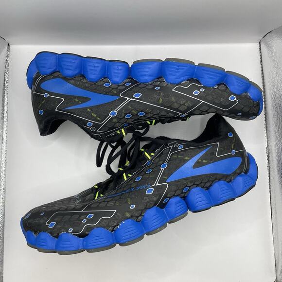 Brooks Neuro Men\'s Running Shoes Size 11.5 D Black Blue Bubble Pod 1102111D069